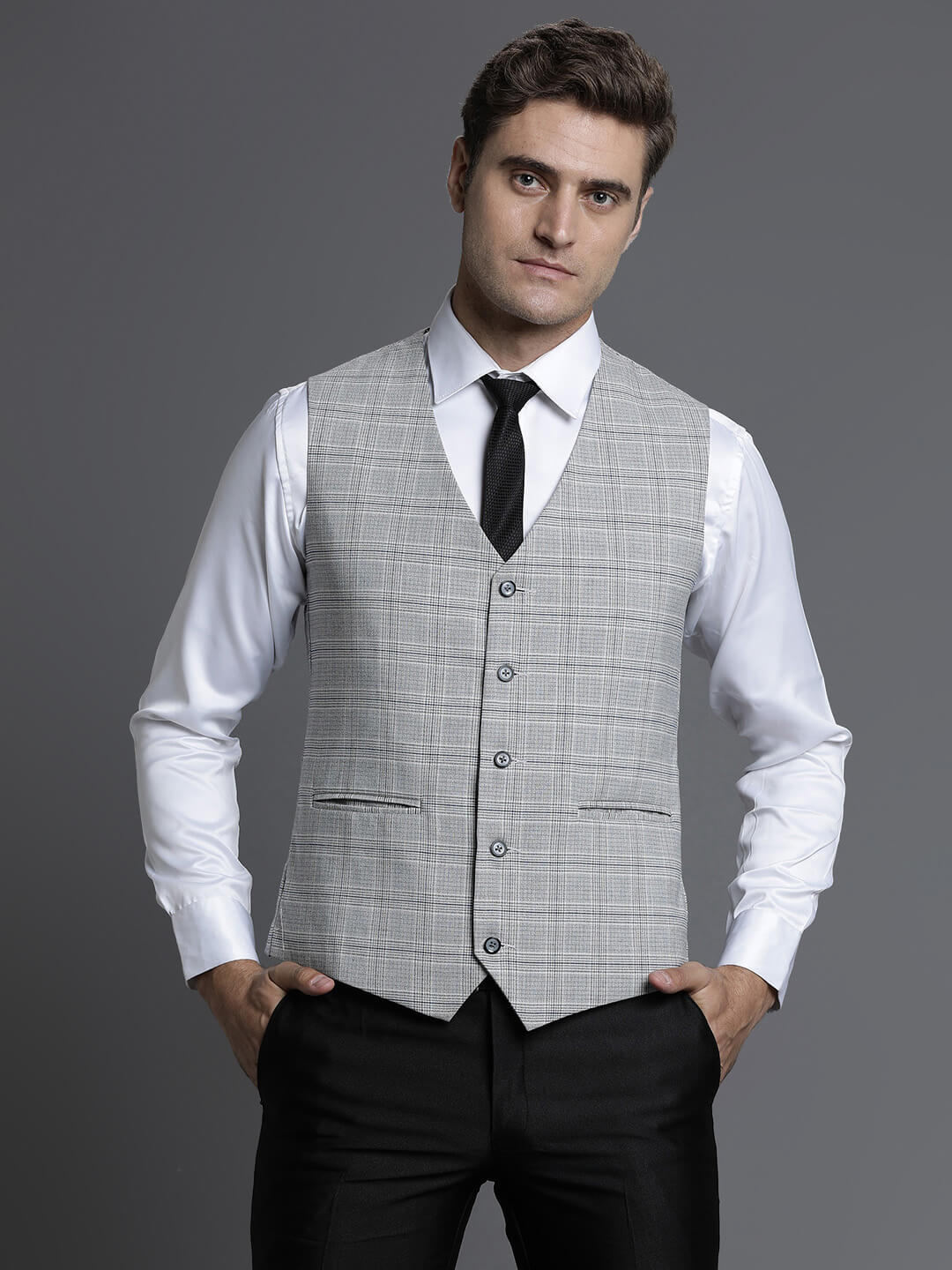 Geometric Light Waistcoat