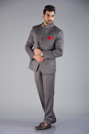 Grey Bandgala Suit