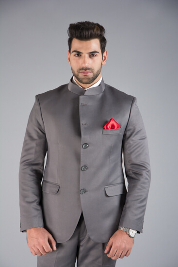 Grey Bandgala Suit
