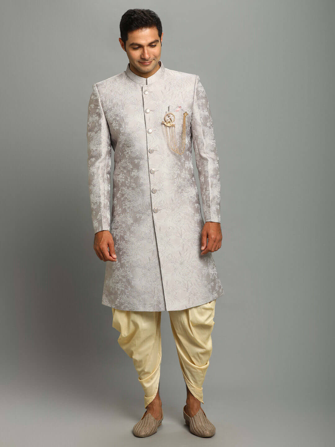 Lavender Floral IndoWestern