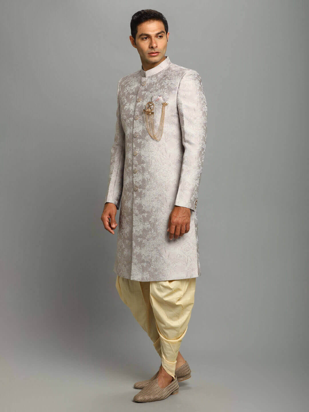 Lavender Floral IndoWestern — image 2