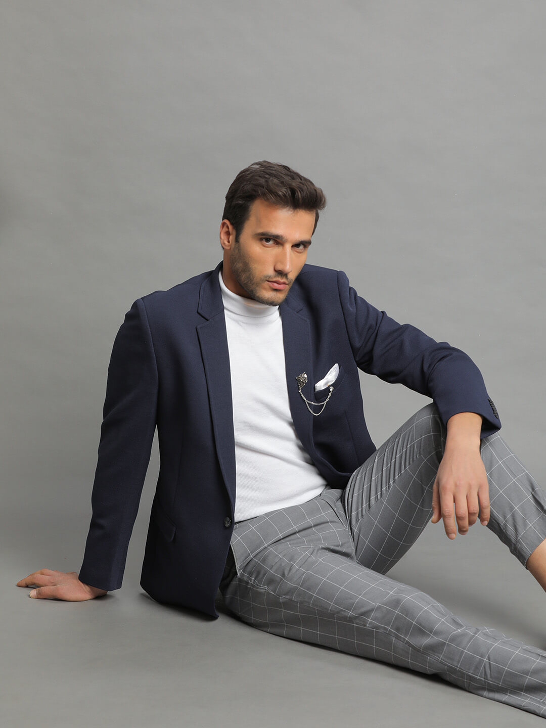 Navy Blue Double Twede Blazer