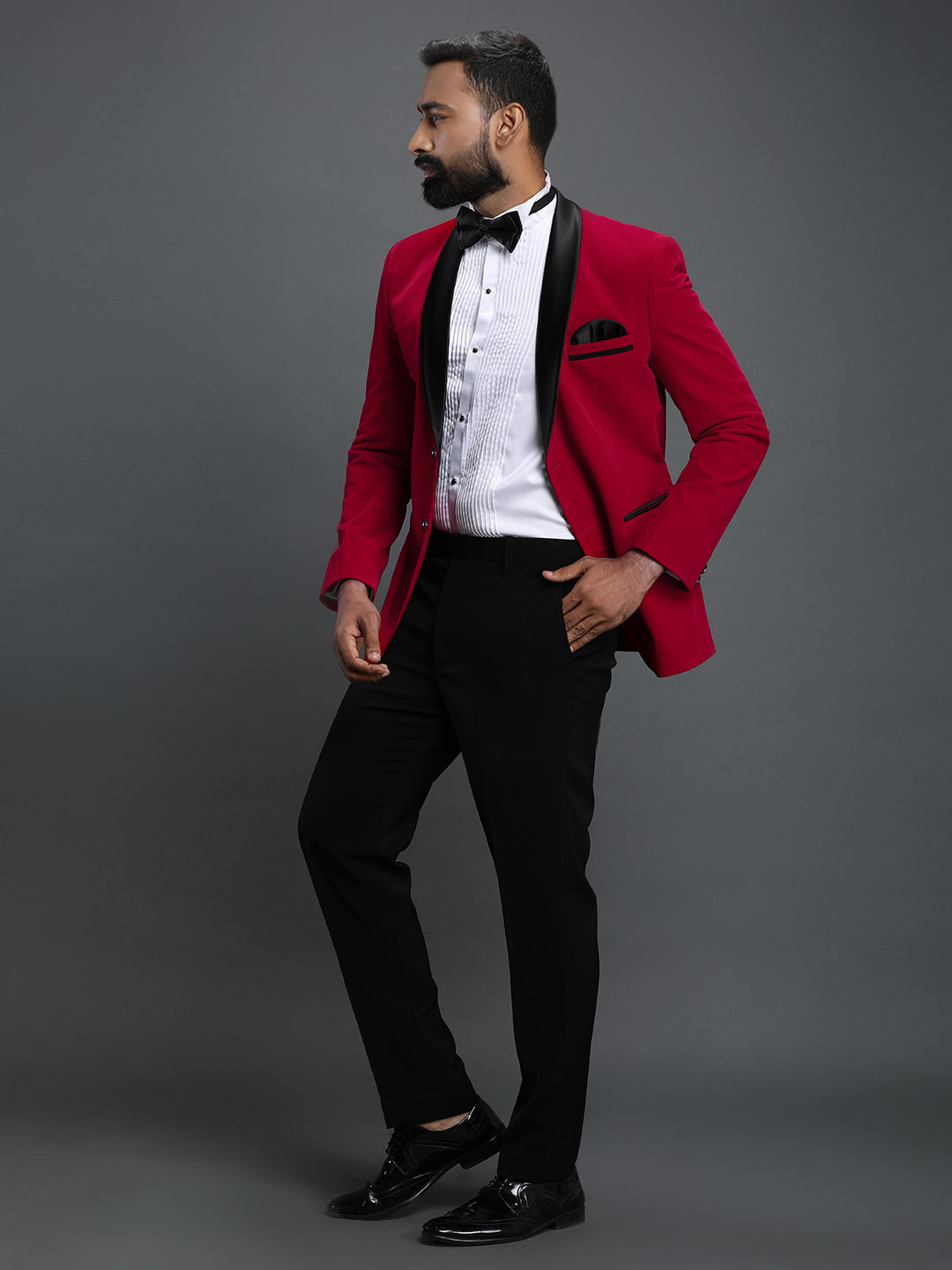 Red Velvet Tuxedo Blazer — image 3