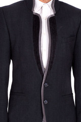 royal black blazers with grey border — image 4