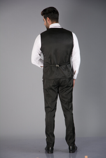 Shiny Black Waistcoat