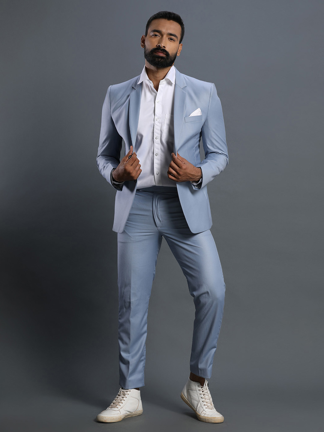 Greenish Sky Blue 3 Piece Suit