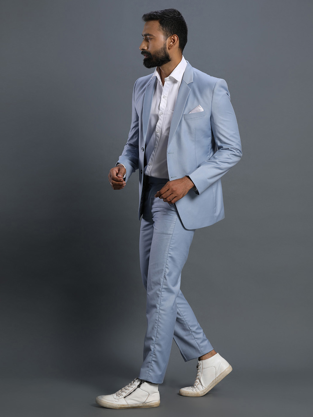 Greenish Sky Blue 3 Piece Suit — image 1