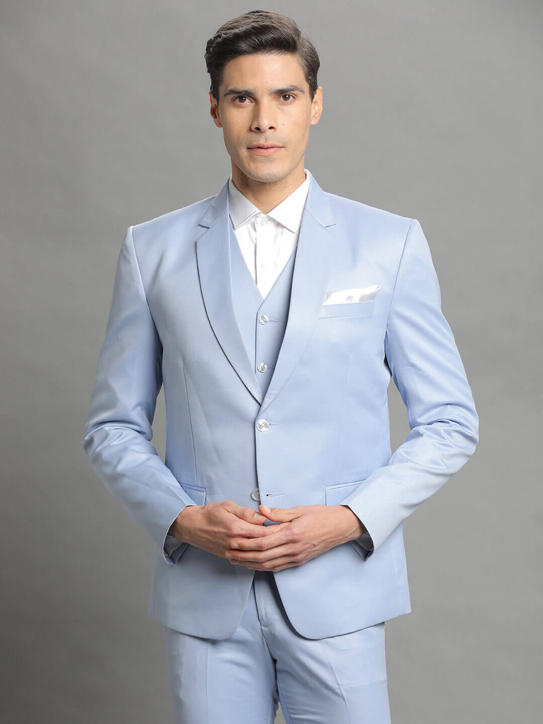 Sky Blue 3 Piece Suit — image 3