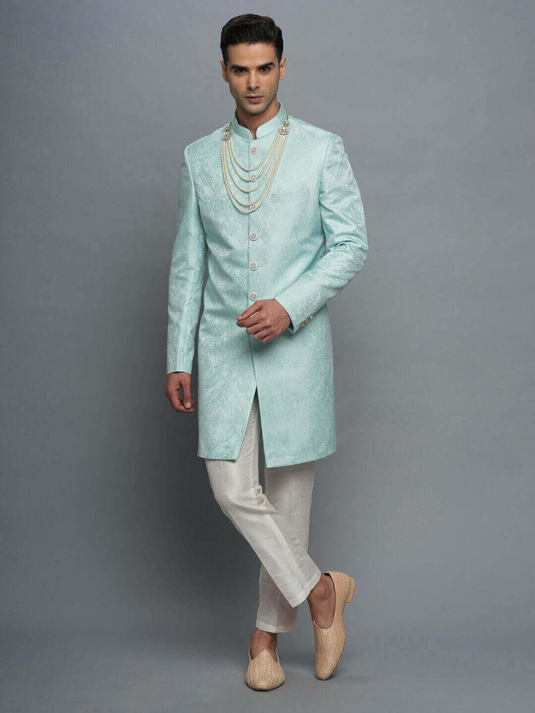 Soothing Blue IndoWestern