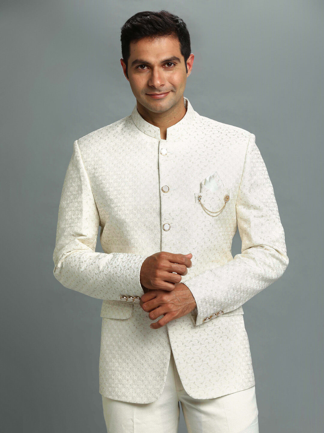 White Subtle Bandgala